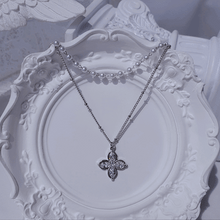 Load image into Gallery viewer, [NMIXX Jiwoo Necklace] Luna Blossom Layered Necklace - Silver color