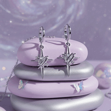 Load image into Gallery viewer, [SNSD Taeyeon Earrings] Love Planet Huggies earrings - Silver Color