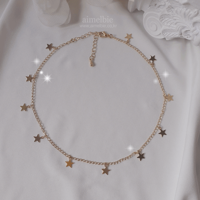 Little Stars Choker Necklace - Gold