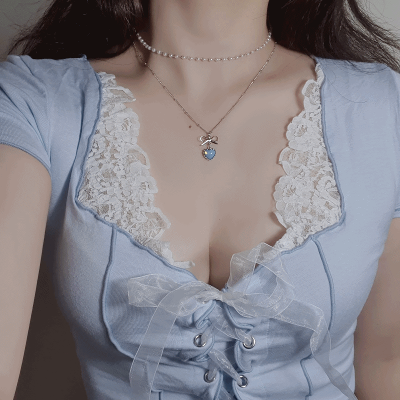 Aurora Skyblue Potion Layered Necklace - Lovely Potion