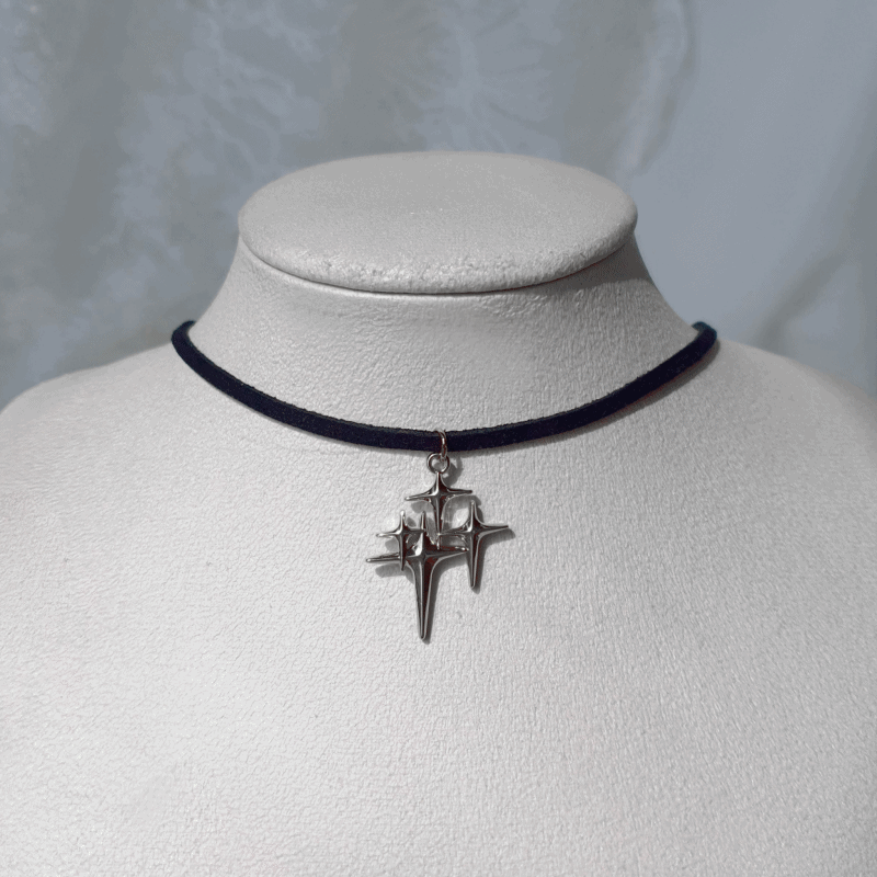 [Stray Kids Han Necklace] Sparkle Sparkle Choker Necklace - Silver Color