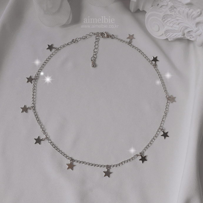 Little Stars Choker Necklace - Silver