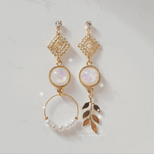 Load image into Gallery viewer, The Ancient White Planet Earrings