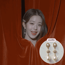 Load image into Gallery viewer, [IVE Wonyoung Earrings] Minerva Earrings - Gold Color