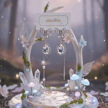 Load image into Gallery viewer, [Redvelvet Wendy Earrings] Rainbow Crystal Butterfly Earrings
