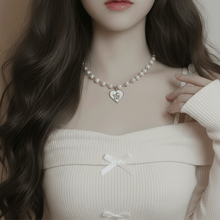 Load image into Gallery viewer, [IVE Gaeul, IDLE Shuhua, Choi Yena Necklace] Baby Angel Pearl Choker - Silver ver.