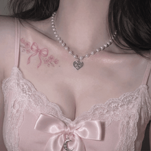 Load image into Gallery viewer, [IVE Gaeul, IDLE Shuhua, Choi Yena Necklace] Baby Angel Pearl Choker - Silver Color