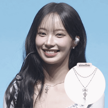 Load image into Gallery viewer, [Jo Yuri, Rescene Woni Necklace/Anti-tarnish] Sweet Silver Heart Key Layered Necklace - Silver Color