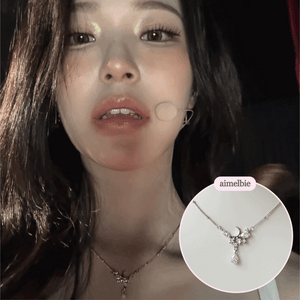 [fromis_9 Baek Jiheon Necklace] Moonlight Teardrops Semi Choker Necklace