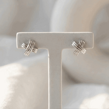 Load image into Gallery viewer, [NMIXX Kyujin Earrings] Urban Bandage Shaped Earrings - Silver Color