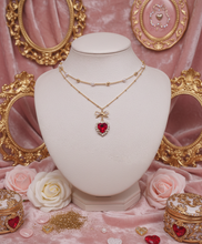Load image into Gallery viewer, Red Heart Princess Layered Necklace