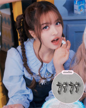 Load image into Gallery viewer, [ILLIT Iroha, NMIXX Haewon Earrings] Ballerina Ribbon Earrings - Silver