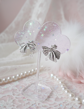 Load image into Gallery viewer, [Aespa NingNing Earrings] Jane Ribbon Earrings - Silver Color