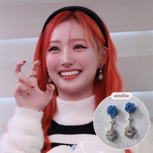 Load image into Gallery viewer, Blue Rose Spell Earrings (H1-Key Hwiseo Earrings)