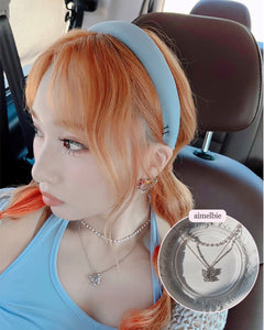 [(G)I-DLE Miyeon Necklace] Butterfly Fairy Layered Necklace