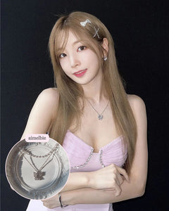 [(G)I-DLE Miyeon Necklace] Butterfly Fairy Layered Necklace