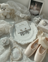 Load image into Gallery viewer, [Hearts2Hearts Ana Earrings] Adorable Ribbon Huggies Earrings - Silver