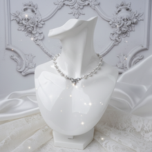 Load image into Gallery viewer, [Jo Yuri Necklace] Heavenly Crystal Pearl Choker Necklace - Silver Color