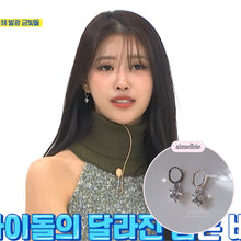 Load image into Gallery viewer, Dainty Heart Crystal Huggies Earrings - Silver Color (Lovelyz Mijoo Earrings)