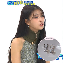 Load image into Gallery viewer, Dainty Heart Crystal Huggies Earrings - Silver Color (Lovelyz Mijoo Earrings)