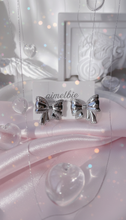 Load image into Gallery viewer, [ILLIT Wonhee Earrings] Puffy Ribbon Earrings - Silver Color