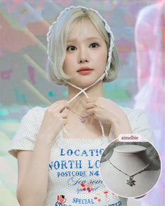 Diamond Petals Semi-Choker Necklace - Silver (VIVIZ Eunha Necklace)
