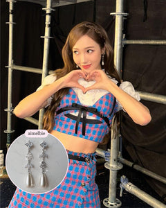 Diamond Floral Princess Earrings - Silver ver. (Jessica Earrings)