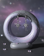 Load image into Gallery viewer, [SNSD Taeyeon Earrings] Love Planet Huggies earrings - Silver Color