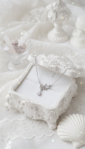 [fromis_9 Baek Jiheon Necklace] Moonlight Teardrops Semi Choker Necklace