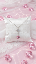 Load image into Gallery viewer, Angelic Heart Crystal Necklace - Pink (STAYC Sumin, Sieun Necklace)