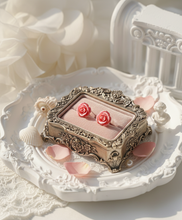 Load image into Gallery viewer, [Hearts2Hearts Ana Earrings] Petit Rose Cabochon Earrings - Pink