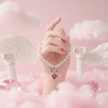 Load image into Gallery viewer, [Jenny Park Necklace] Rosepink Heart and Bow Pearl Choker Necklace