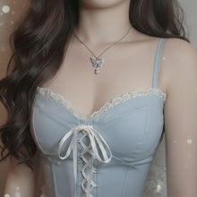 Load image into Gallery viewer, [IDLE Shuhua Necklace] Crystal Butterfly Serenade Collarbone Necklace