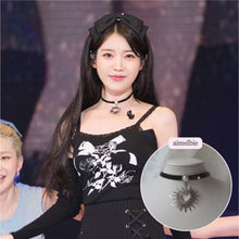 Load image into Gallery viewer, [Stray Kids Seungmin, IU Necklace] Heart Supernova Leather Choker - Silver ver.