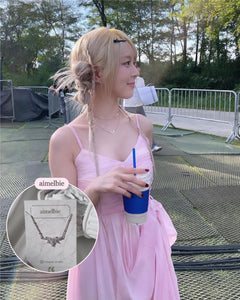 [VIVIZ Eunha Necklace] Heavenly Crystal Necklace - Silver (Regular Length Version)