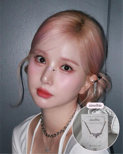 [VIVIZ Eunha Necklace] Heavenly Crystal Necklace - Silver (Regular Length Version)
