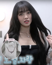 Load image into Gallery viewer, [IVE Wonyoung Necklace] Heavenly Crystal Semi Choker Necklace - Silver