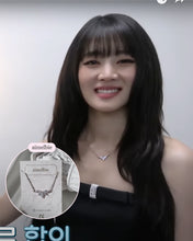 Load image into Gallery viewer, [IVE Wonyoung Necklace] Heavenly Crystal Semi Choker Necklace - Silver
