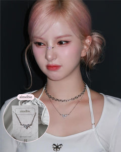 [VIVIZ Eunha Necklace] Heavenly Crystal Necklace - Silver (Regular Length Version)