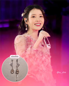 [IU Earrings] Heavenly Crystal Earrings - Champagne Pink ver.