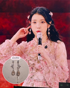 [IU Earrings] Heavenly Crystal Earrings - Champagne Pink ver.
