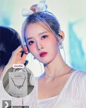 Load image into Gallery viewer, [IVE Wonyoung Necklace] Heavenly Crystal Semi Choker Necklace - Silver