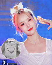 Load image into Gallery viewer, [IVE Wonyoung Necklace] Heavenly Crystal Semi Choker Necklace - Silver