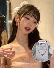 Load image into Gallery viewer, [IVE Wonyoung Necklace] Heavenly Crystal Semi Choker Necklace - Silver