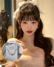 Load image into Gallery viewer, [IVE Wonyoung Necklace] Heavenly Crystal Semi Choker Necklace - Silver