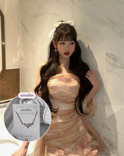 Load image into Gallery viewer, [IVE Wonyoung Necklace] Heavenly Crystal Semi Choker Necklace - Silver