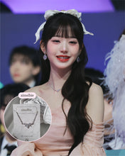 Load image into Gallery viewer, [IVE Wonyoung Necklace] Heavenly Crystal Semi Choker Necklace - Silver