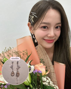 [IU Earrings] Heavenly Crystal Earrings - Champagne Pink ver.