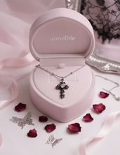 Load image into Gallery viewer, [NMIXX Haewon Necklace] Nocturne Gothic Cross Collarbone Necklace (Stainless Steel)