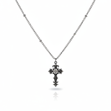 Load image into Gallery viewer, [NMIXX Haewon Necklace] Nocturne Gothic Cross Collarbone Necklace (Stainless Steel)